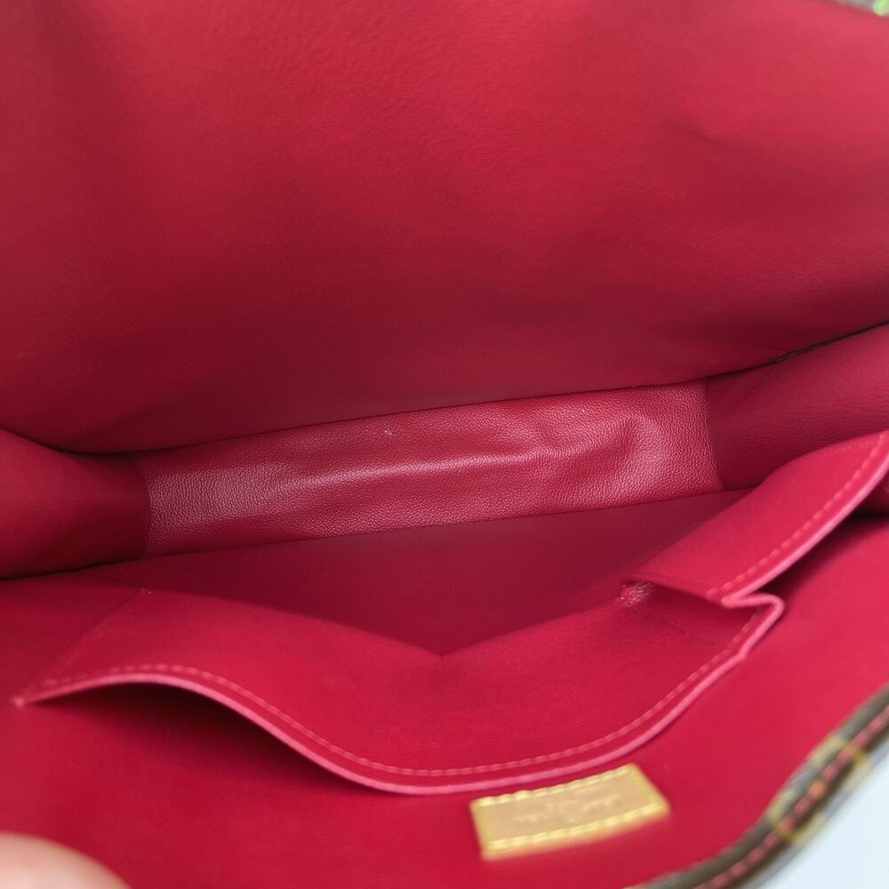 Louis Vuitton Cerise Cherry Sac Plat Brown Monogram Canvas Tote Takashi Murakami - Picture 10 of 16